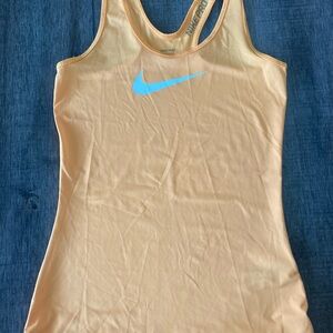 Nike Fitted neon orange Racerback tank top
